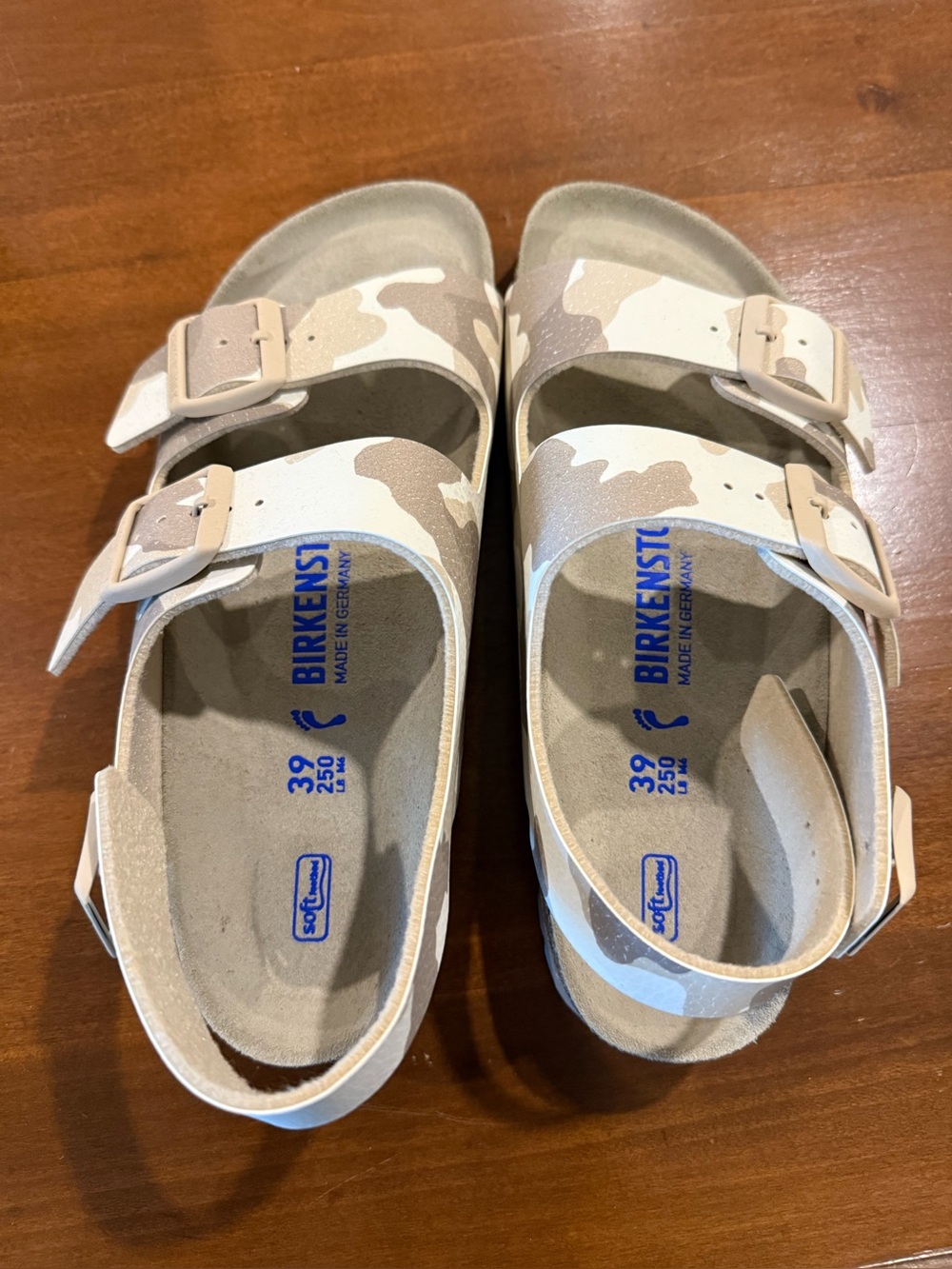 NWOT Birkenstock Milano Soft Footbed Desert Soil Camo Sandal 39